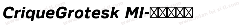 CriqueGrotesk MI字体转换